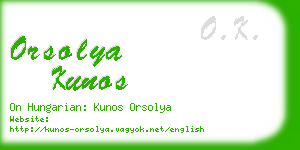 orsolya kunos business card